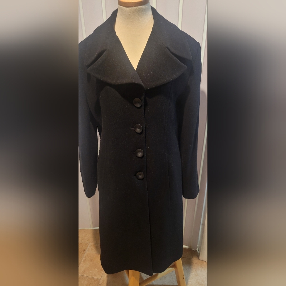 Jones New York Classic Black Pea Coat
